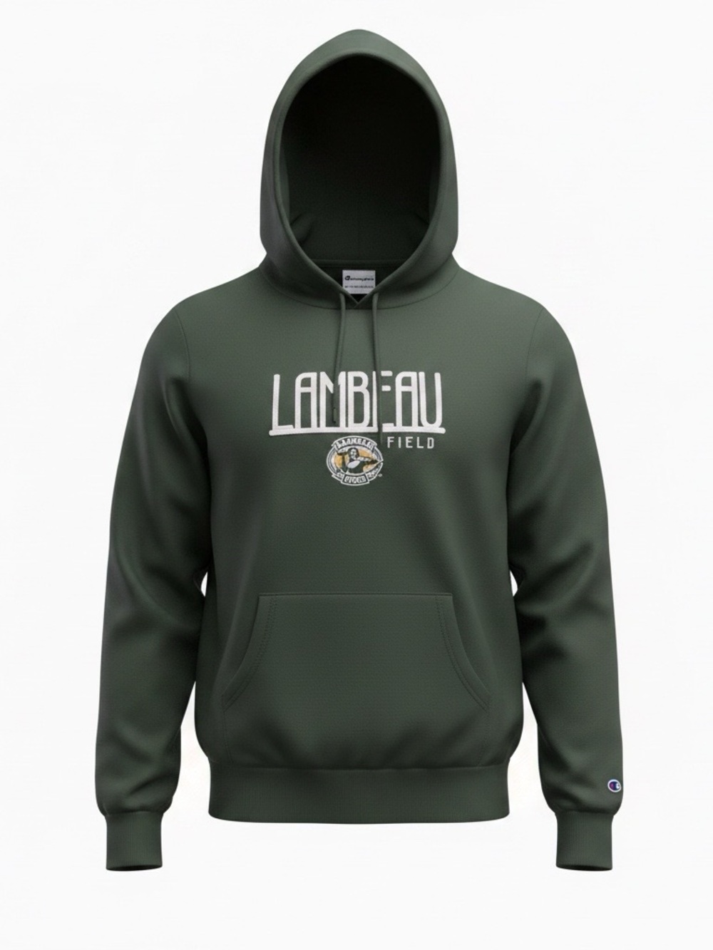 NWT Champion Green Lambfau Field University Fleece Pullover Hoodie Women’s XL